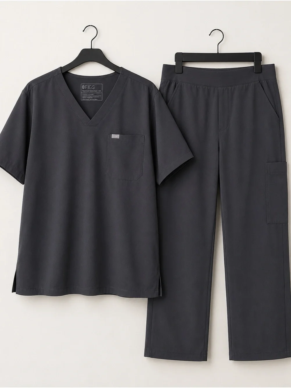 FIGS Men’s XXL Technical Collection Charcoal Gray Scrub Set Straight Leg